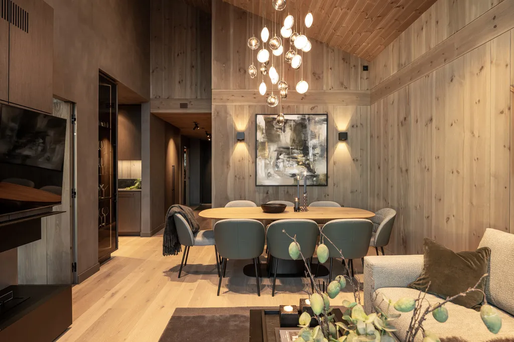 Apartment B22, Kvitfjell, Norway: welcoming living and dining space